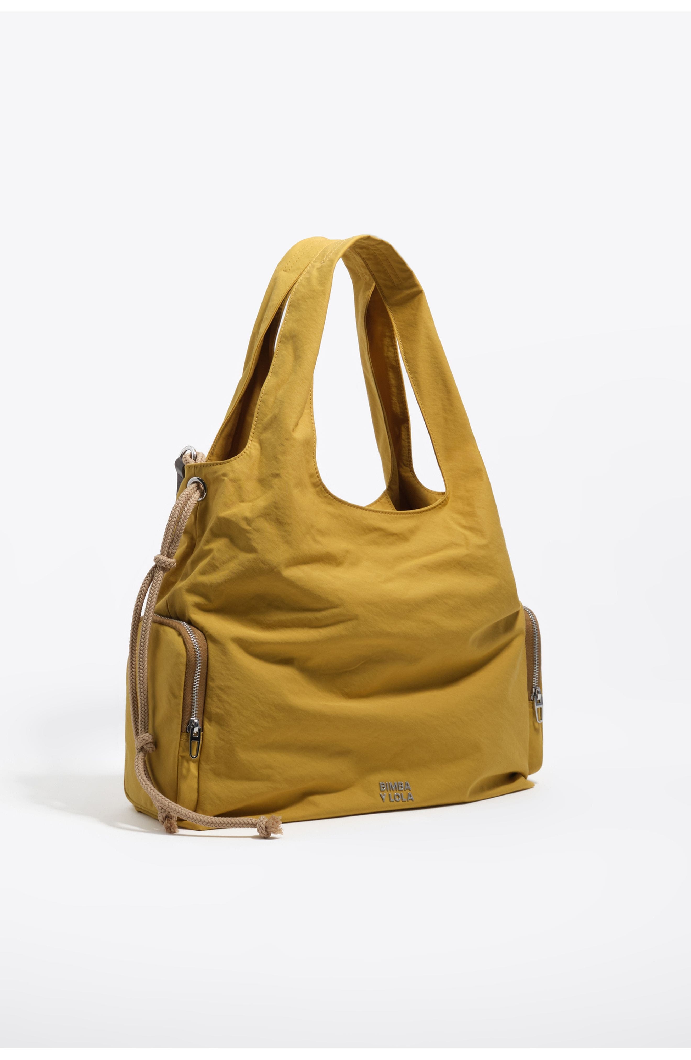 Bimba y Lola Large Oil Paper Pocket Bag, Main, color, Oil