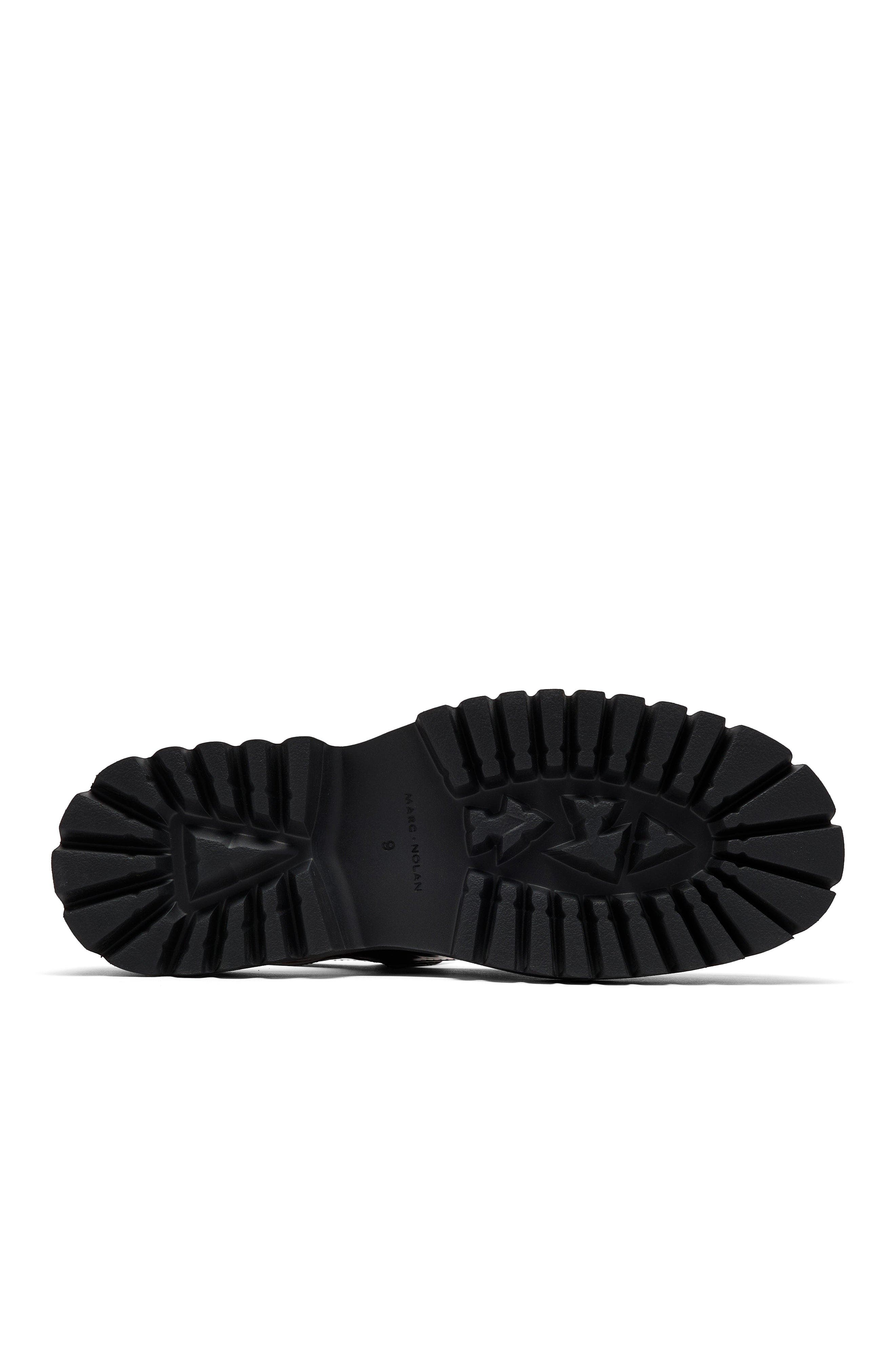 MARC NOLAN Luna Leather Mary Jane Lug Slingbacks, Alternate, color, Black