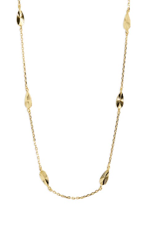 Textured Station Necklace