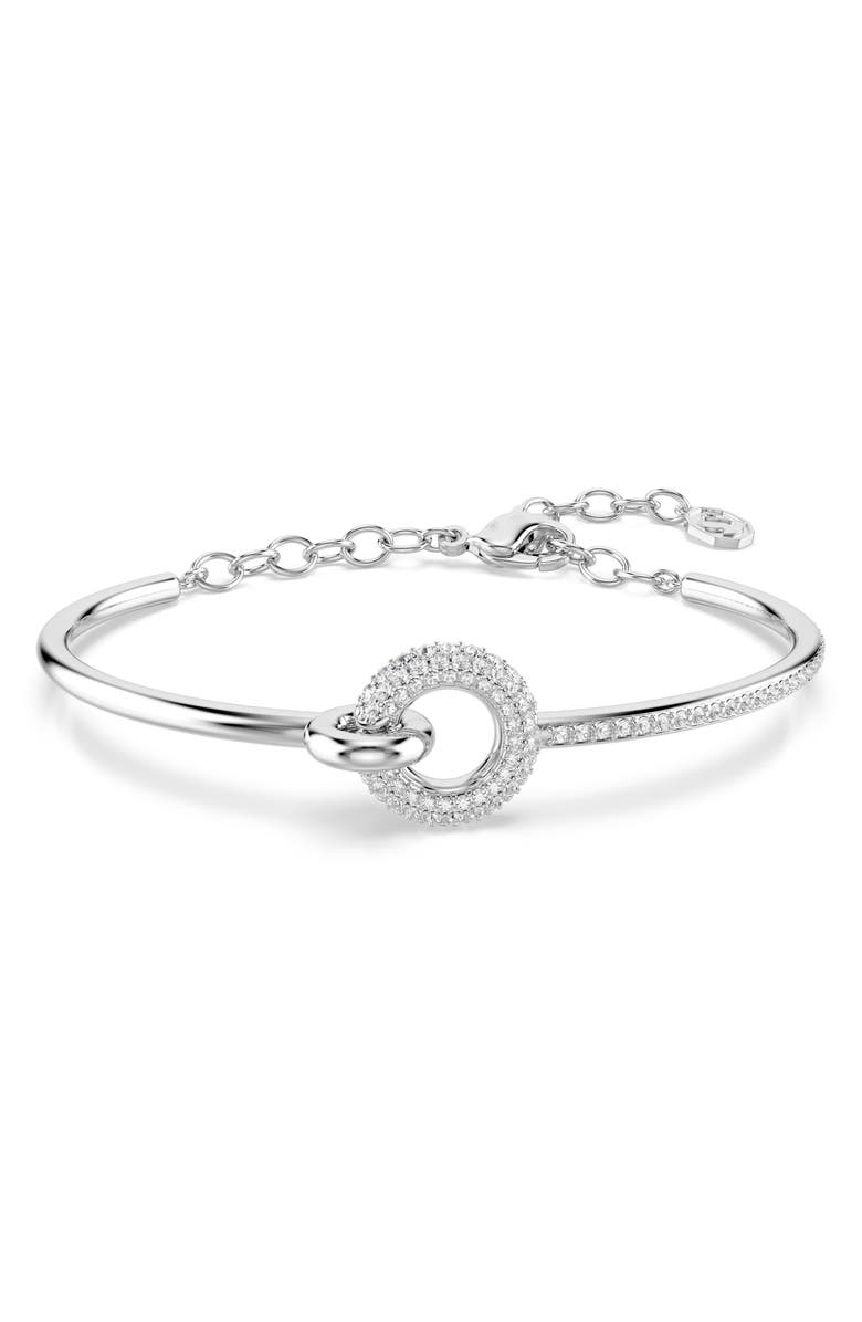 Swarovski Dextera Pavé Crystal Bracelet, Main, color, Silver