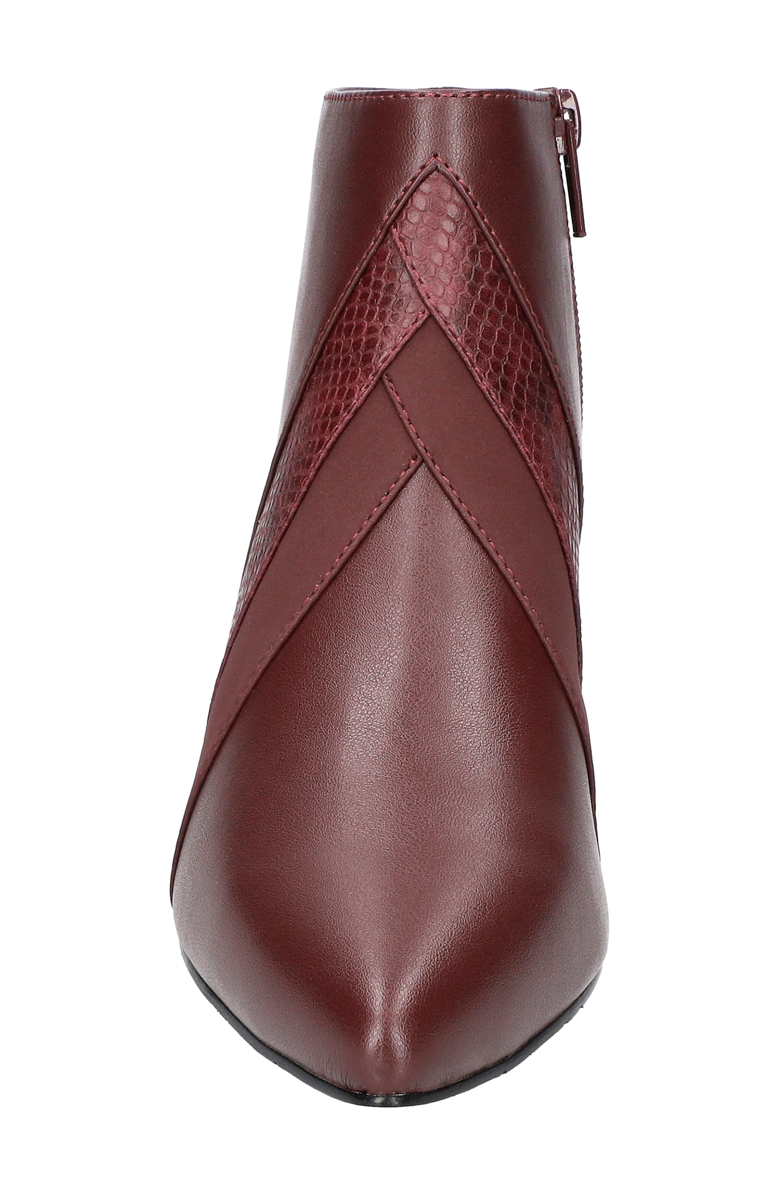 Falcon Pointed Toe Bootie, Alternate, color, BURGUNDY