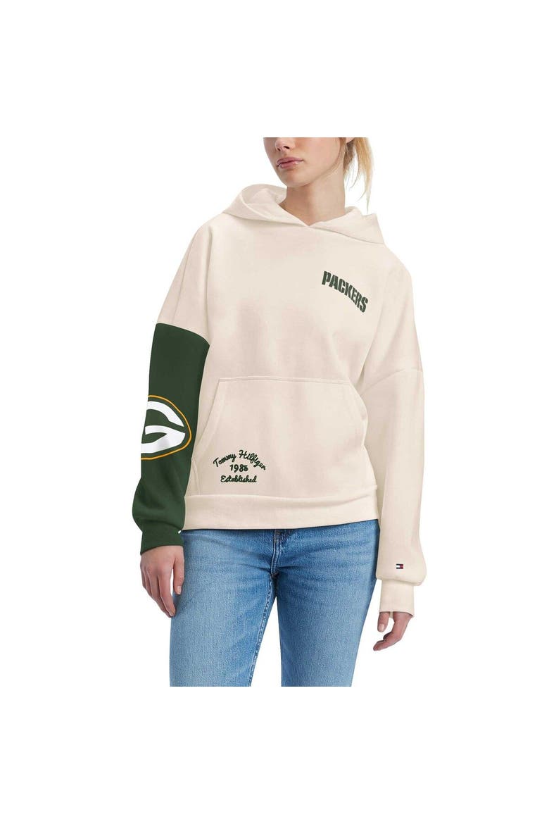 Women's Tommy Hilfiger Cream/Green Green Bay Packers Harriet Pullover Hoodie, Main, color, Cream