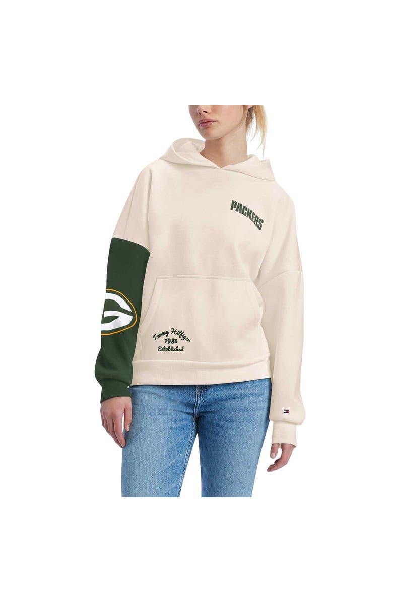 Tommy Hilfiger Women's Tommy Hilfiger Cream/Green Green Bay Packers Harriet Pullover Hoodie, Main, color, Cream