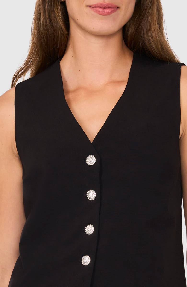 Halogen<sup>®</sup> Rhinestone Button Vest, Alternate, color,