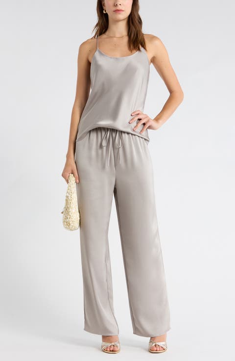 Satin Drawstring Pants