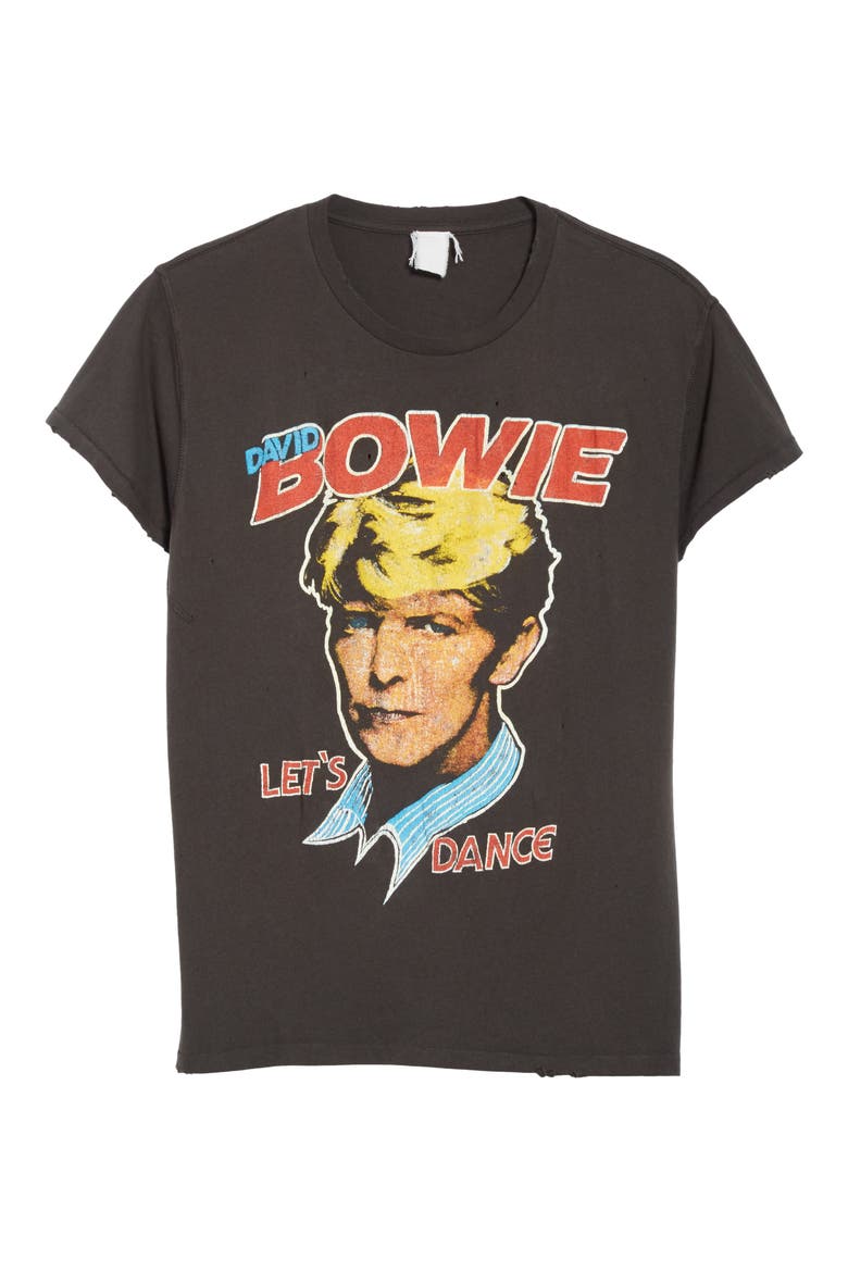 David Bowie Graphic T-Shirt, Alternate, color, DIRTY BLACK