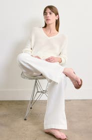 Almina Concept Cotton Mesh V Neck Sweater