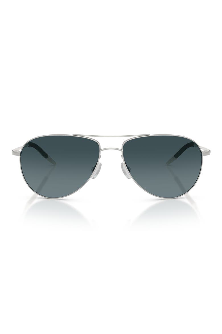 Benedict 59mm Photochromic Gradient Aviator Sunglasses, Main, color, SILVER / BLUE GRADIENT POLAR