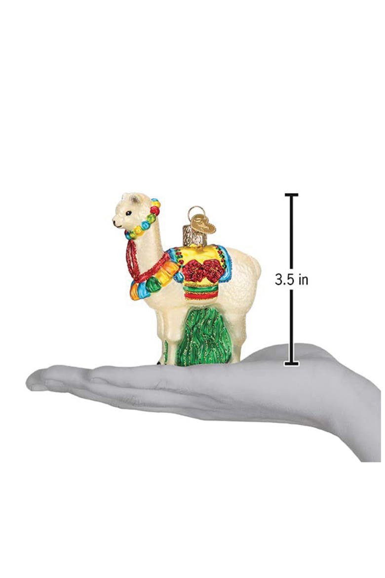 Festive Alpaca Christmas Ornament, Alternate, color, IVORY MULTI
