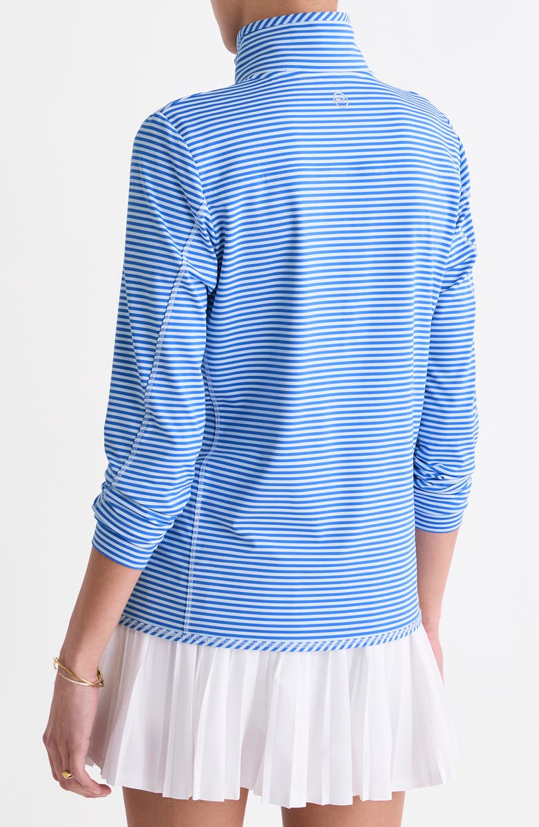 vineyard vines Microstripe Sankaty Half Zip Shep Shirt, Alternate, color, Stripe- Blue/ White