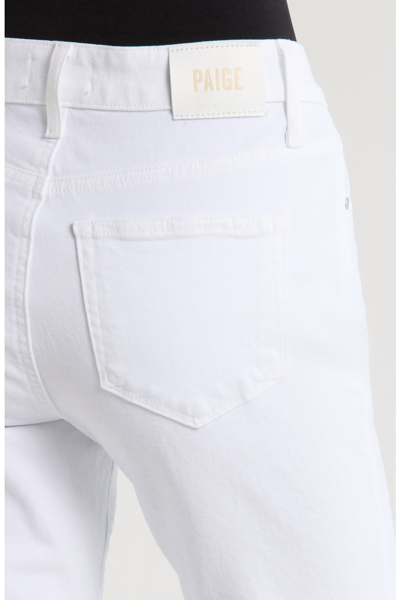 Marlow High Waist Raw Hem Ankle Skimmer Flare Jeans, Alternate, color, CRISP WHITE