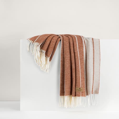 Lands Downunder Fiji Stripe Throw In Brown