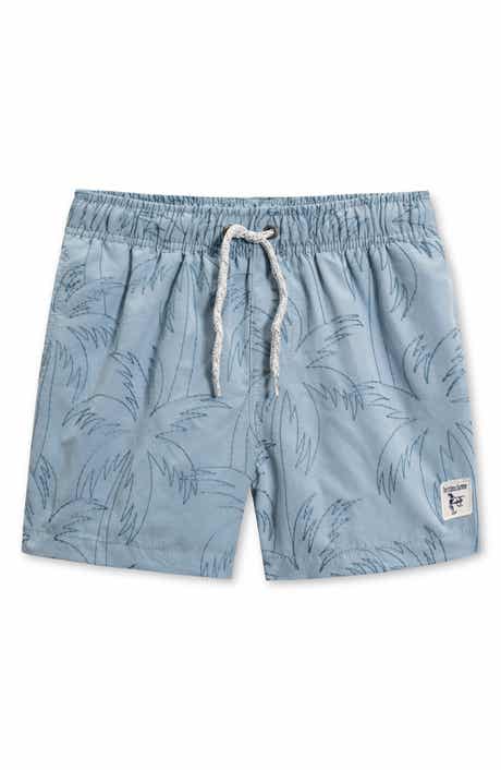 THE ENDLESS SUMMER Kids' Palm Embroidered Volley Swim Trunks