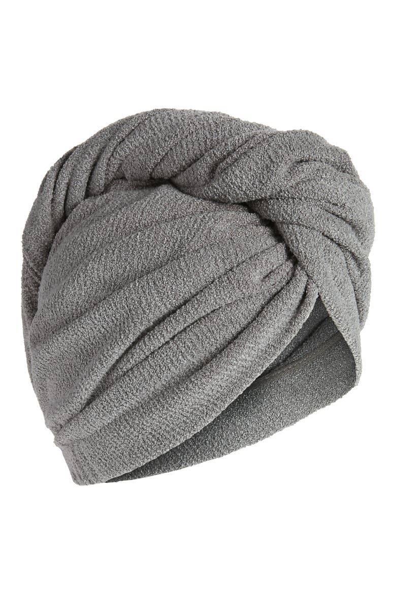 Flip Hair Wrap Towel, Main, color, STEEL