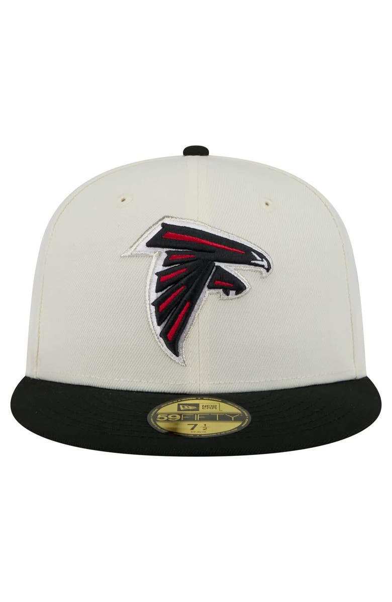 New Era Men's New Era  White/Black Atlanta Falcons Main 59FIFTY Fitted Hat, Alternate, color, 
