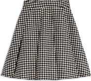 Boden Houndstooth Check Wool Skirt
