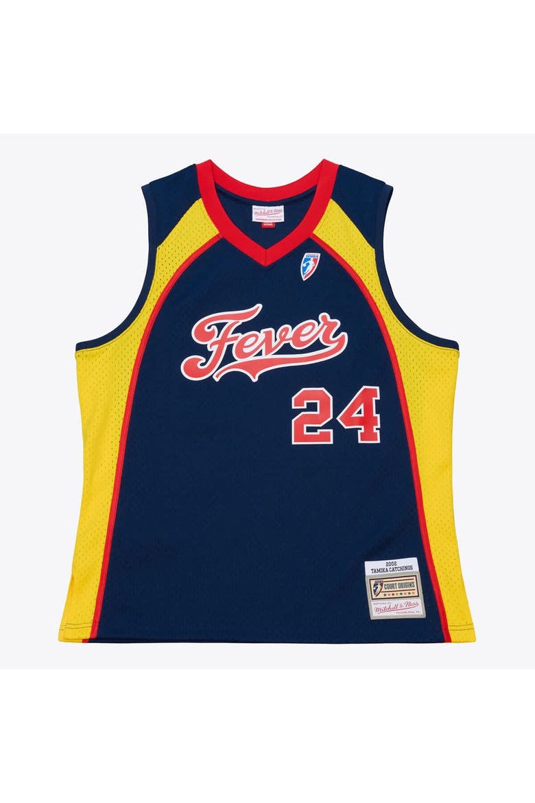 Unisex Mitchell & Ness Tamika Catchings Navy Indiana Fever Court Origins Swingman Jersey, Main, color, Navy