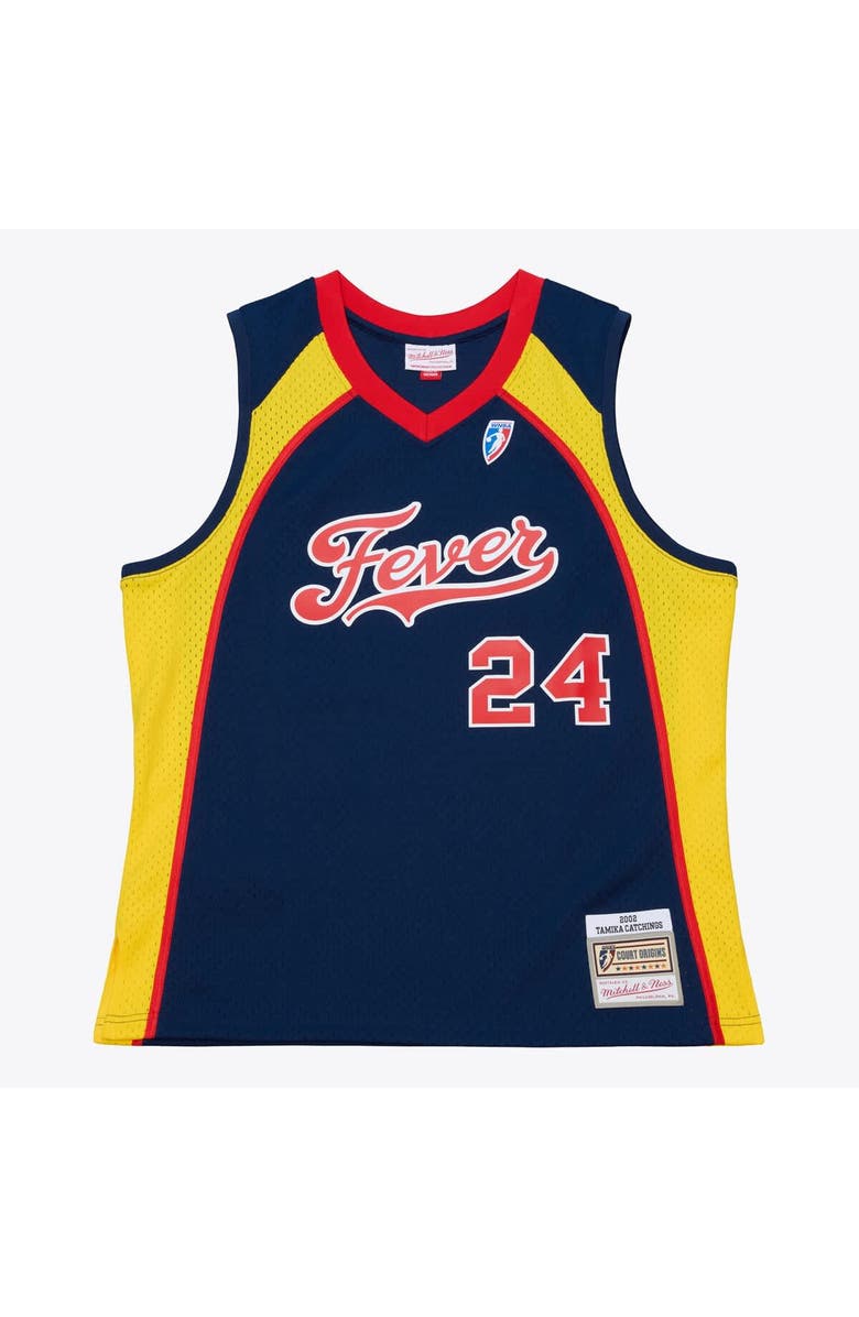 Mitchell & Ness Unisex Mitchell & Ness Tamika Catchings Navy Indiana Fever Court Origins Swingman Jersey, Main, color, Navy