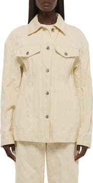 Helmut Lang Metallic Crushable Crinkle Denim Jacket
