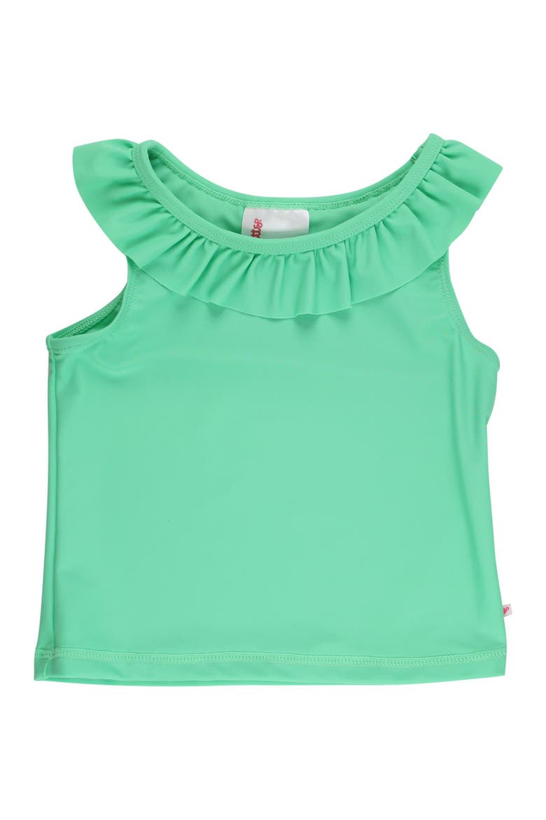 Girls Active Ruffle Tank Top, Main, color, Spring Green