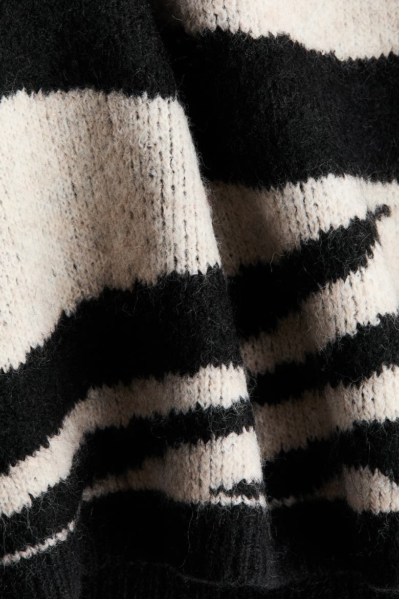 Jacquard-knit Jumper, Alternate, color, Black/zebra print
