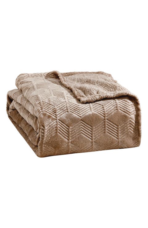 Amrani Embossed Ultrasoft Throw Blanket