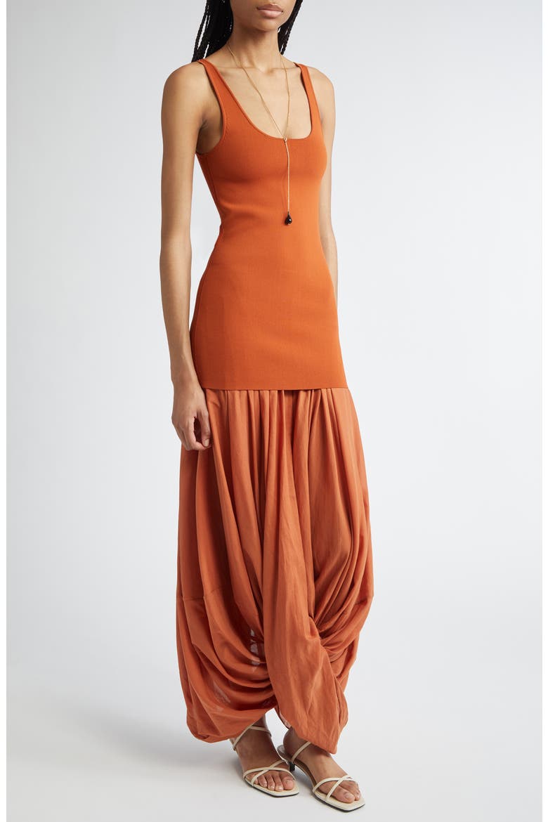 Cocoon Tank Dress, Alternate, color, TERRACOTTA