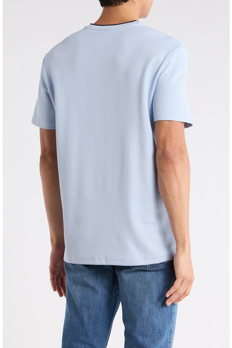 Tipped Microwaffle T-Shirt, Alternate, color, BREEZY BLUE