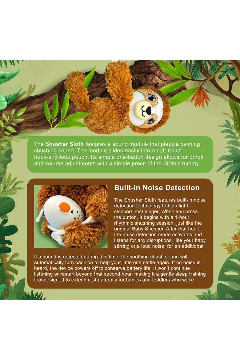 Sloth by Baby Shusher, Alternate, color, Brown
