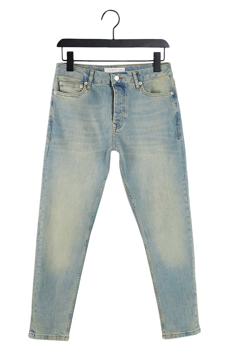 Topman Relaxed Straight Leg Jeans, Main, color,
