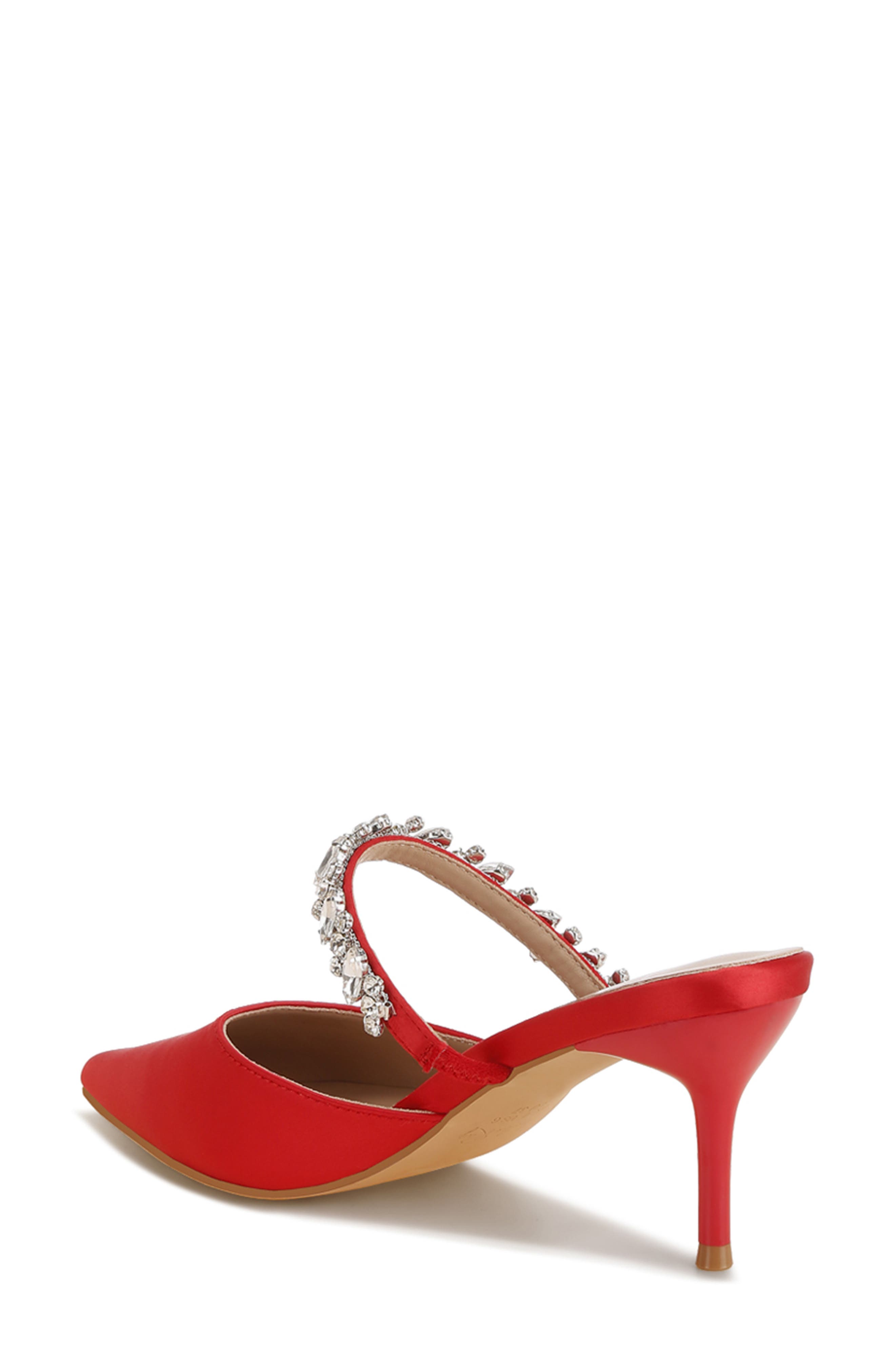 Sena Pointed Toe Mule, Alternate, color, RED