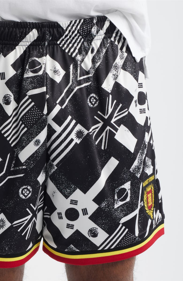 MARKET SMILEY<sup>®</sup> International Flag Soccer Shorts, Alternate, color, White