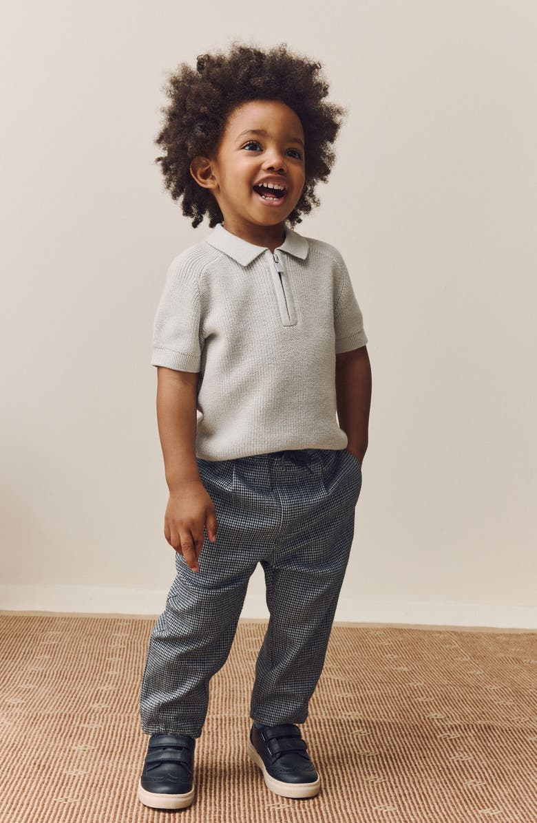 NEXT Kids' Check Print Pants, Alternate, color, Black Multi