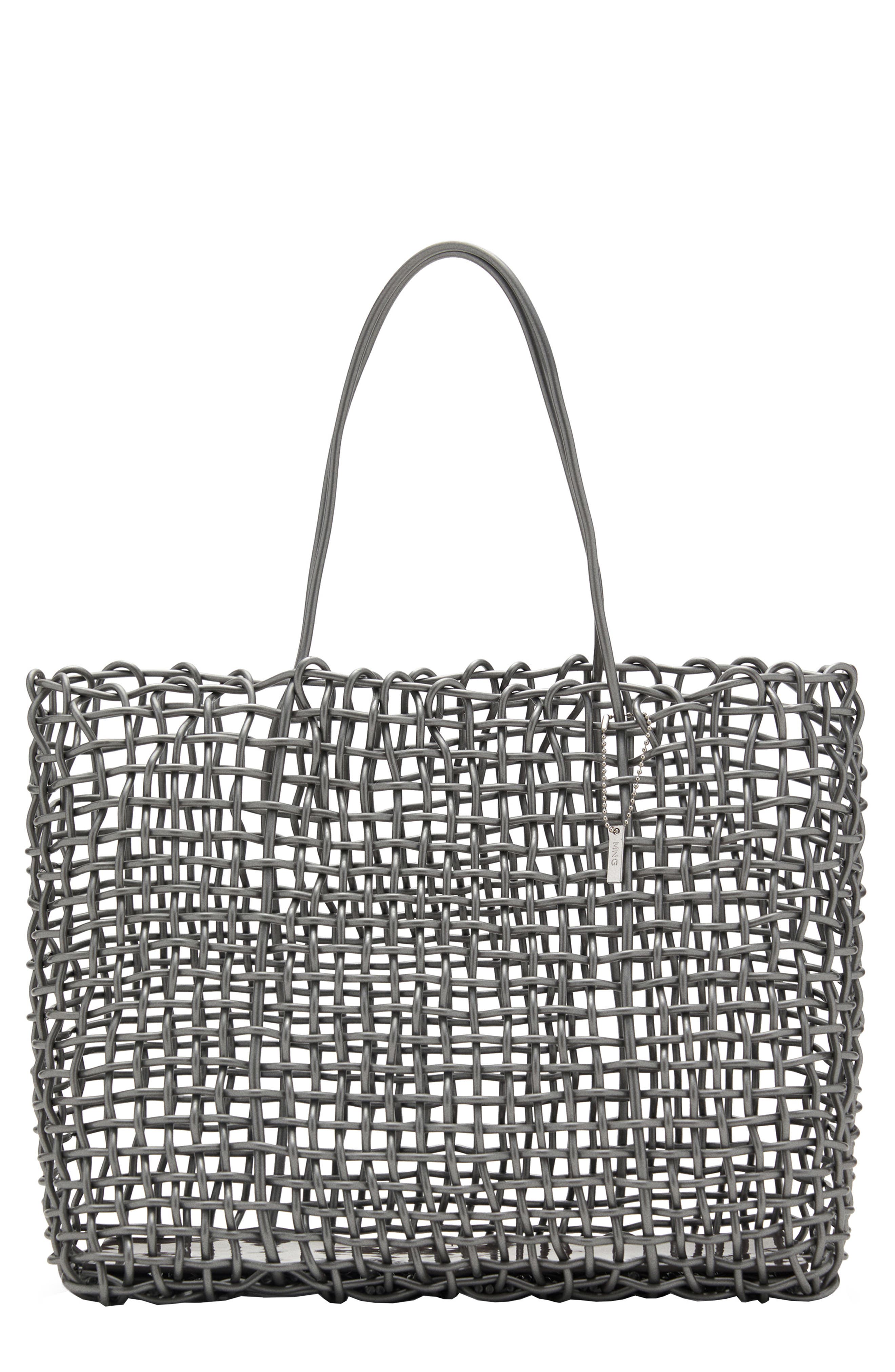 MANGO Braided Shopper Tote, Main, color, 