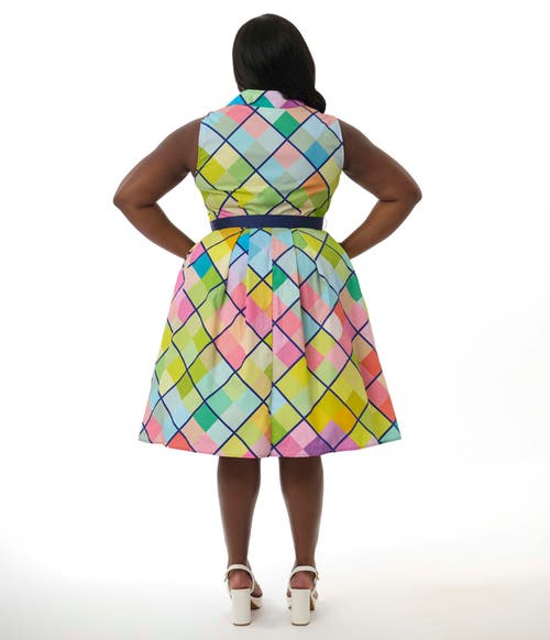 Unique Vintage Plus Size 1950s Edith Swing Dress
