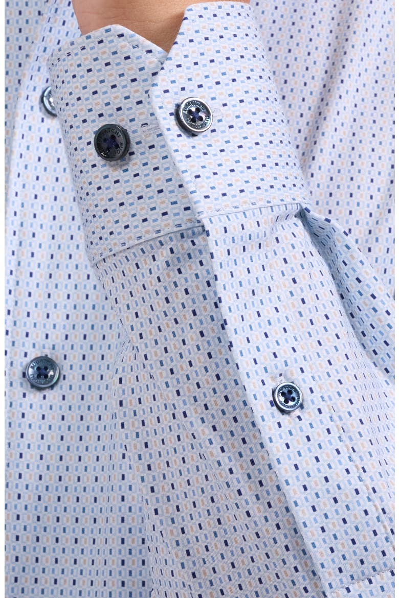 Devon OoohCotton® Geo Print Button-Up Shirt, Alternate, color, AIR BLUE