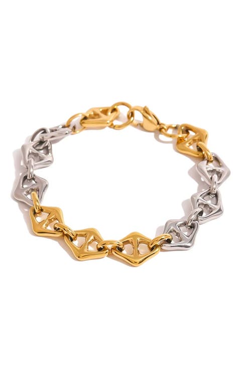 Mixed Metallic Mariner Link Bracelet