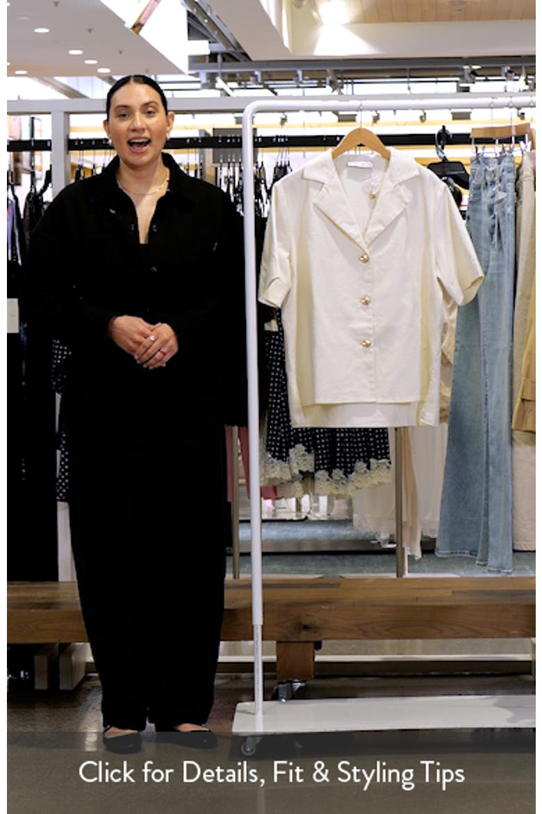 Odelia Short Sleeve Denim Button-Up Shirt video