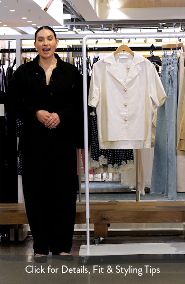 Odelia Short Sleeve Denim Button-Up Shirt, sales video thumbnail