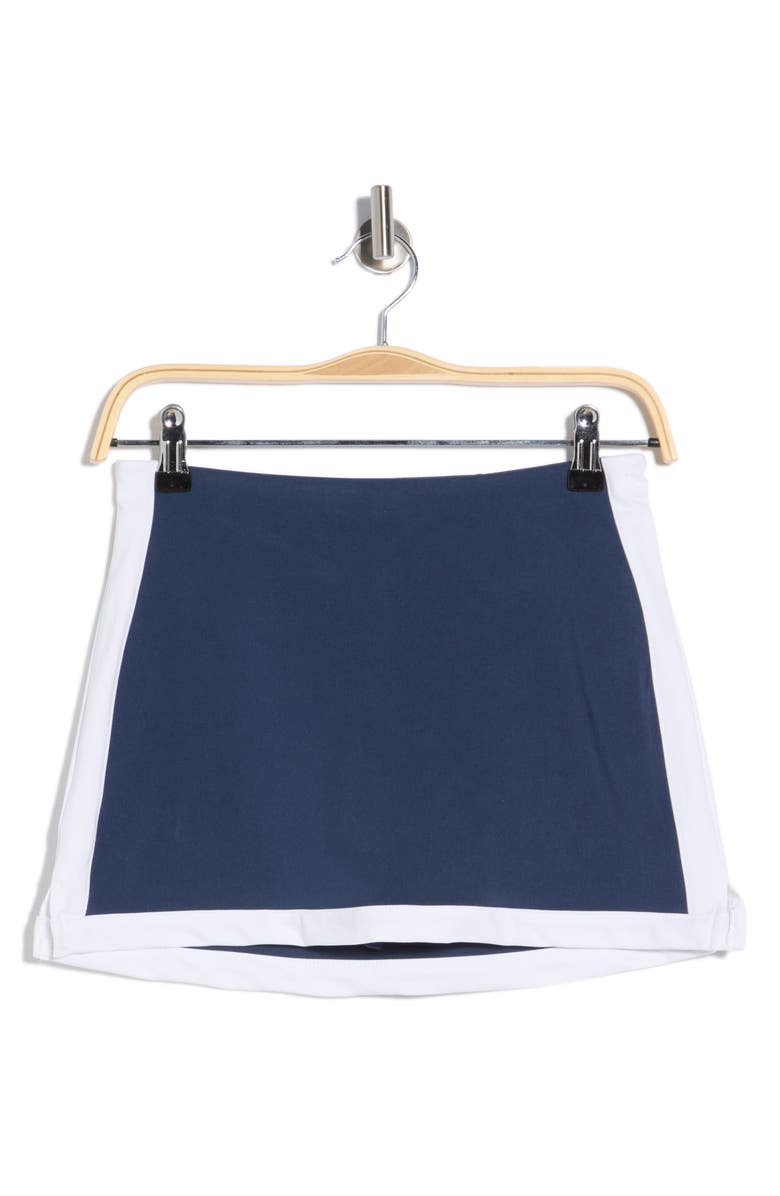 Madden Girl Framed Side Slit Micro Miniskirt, Main, color, Pageant Blue White