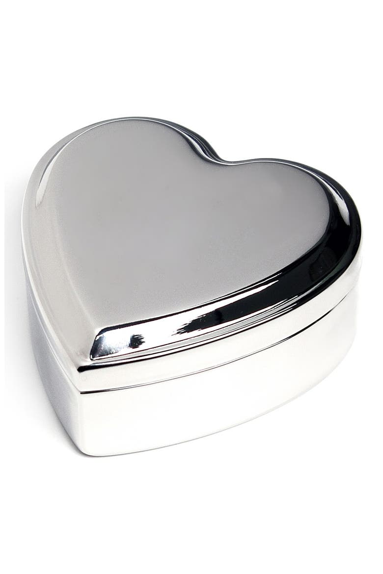 Cathys Concepts Monogram Heart Keepsake Box, Main, color, BLANK