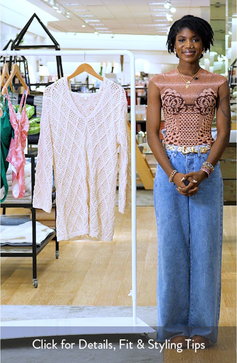 Crochet Cover-Up Minidress, sales video thumbnail