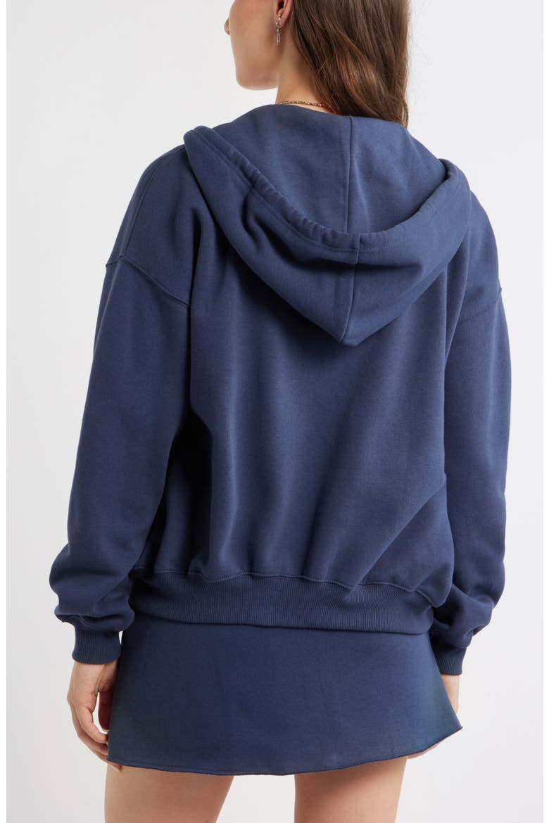 Bubble Zip Hoodie, Alternate, color, NAVY INDIGO