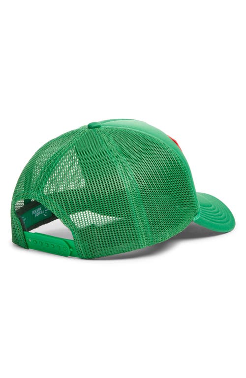 Friday Feelin ' Santa's Helper Patch Trucker Hat In Green