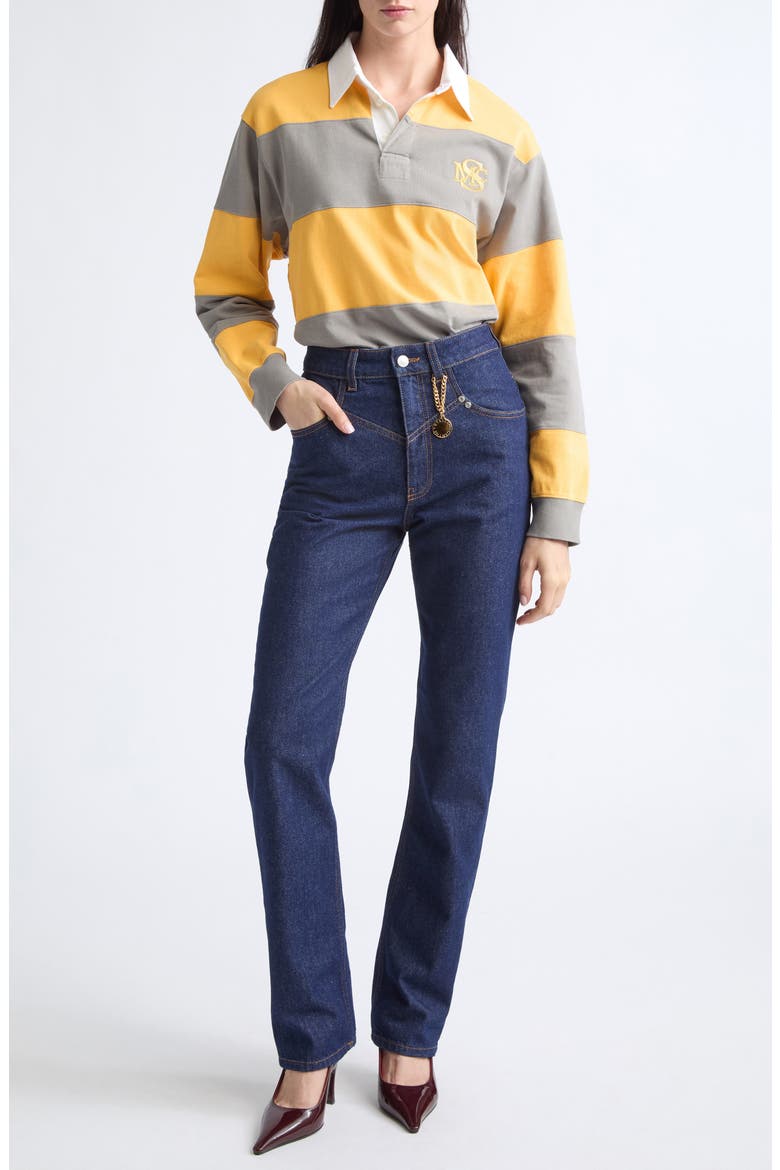 High Waist Slim Leg Jeans, Alternate, color, DENIM CLASSIC WASH