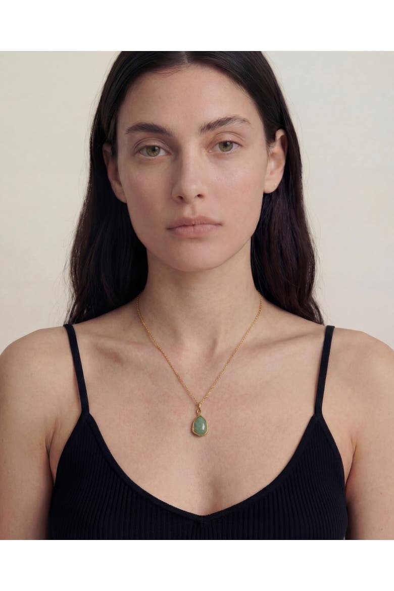 Puzzle Pebble Jade Stone Pendant Necklace, Alternate, color, Light green