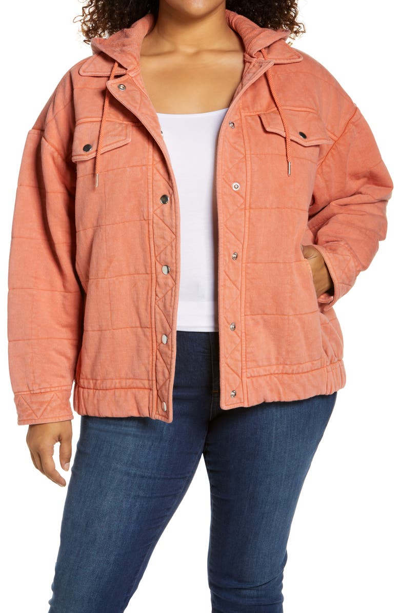 Avec Les Filles Quilted Trucker Jacket, Main, color,