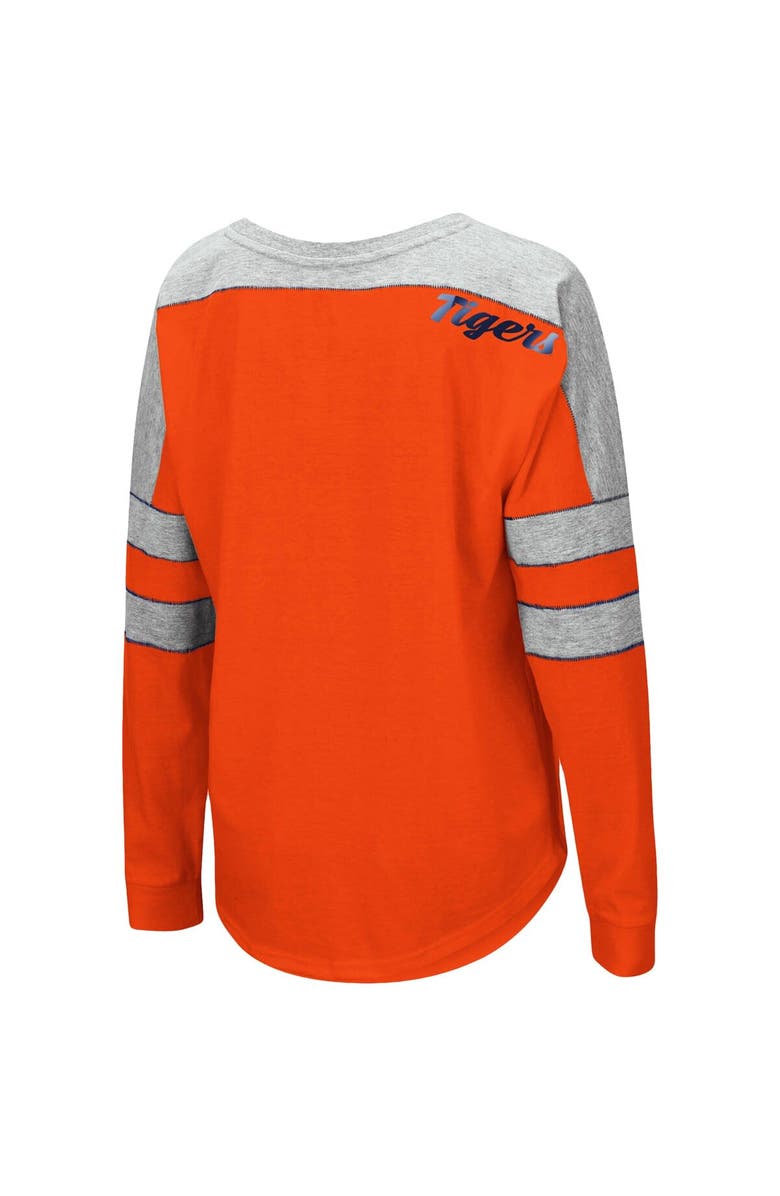 COLOSSEUM Women's Colosseum Orange Auburn Tigers Trey Dolman Long Sleeve T-Shirt, Alternate, color,