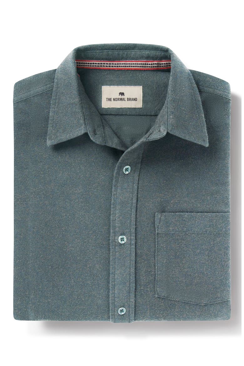 Fairbanks Brushed Cotton Chamois Button-Up Shirt, Alternate, color, WATERLOO