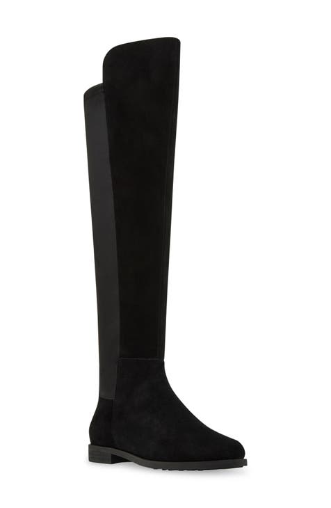 Black Women Closed Toe Over The Knee Boots Dress offers Flat Long Booties